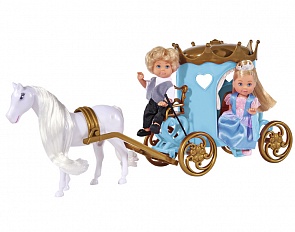 Кукла Еви и Тимми в карете, 12 см. (Simba, 5738516)